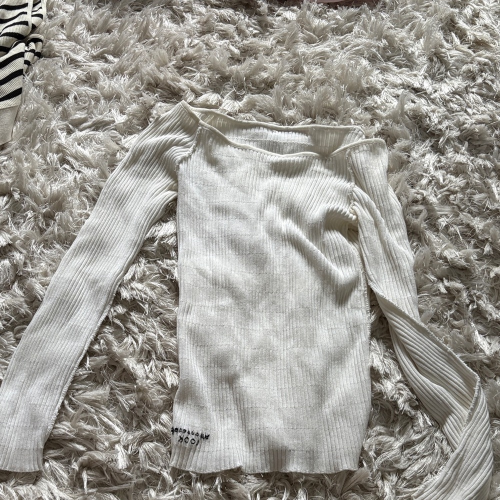 Marc Jacobs Off-the-Shoulder White Sweater